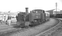 The 10.00 to Devils Bridge stands at Aberystwyth on 14 August 1962.<br><br>[K A Gray 14/08/1962]
