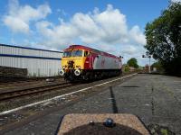 Virgin 'Thunderbird' 57307 <i>Lady Penelope</i> runs through Kilmarnock on 28 June 2011 during a Polmadie to Carlisle driver training run.<br><br>[Ken Browne 28/06/2011]