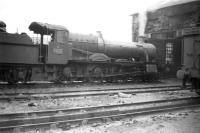 Collett 4-6-0 no 7828 <I>Odney Manor</I> on Hereford shed in September 1958. [See image 40304]<br><br>[Robin Barbour Collection (Courtesy Bruce McCartney) 29/09/1958]