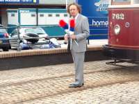 <I>'Hmmm... Railscot eh?'</I> Doddy, looking particularly mischievous, in front of tram no 762 standing at Birkenhead Woodside on 24 June 2011 [see news item] following filming of a television programme <I>The Golden Age of Trams</I>. Further photographs proved impossible following application of the tickling stick.... <I>Tatty-bye everybody.... Tatty-bye... </I><br><br>[Mark Bartlett 24/06/2011]