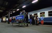 In 1992, at the start of the war in Bosnia and Herzegovina, the Red Cross arranged evacuation of people from Bosnia by train. This was the first of these trains which was met by a massive crowd of media and wellwishers on arrival at Berlin Lichtenberg station. This was a quieter moment after most of the crowd had left. The camera crews were checking back over what they had recorded.<br><br>[Ewan Crawford //1992]