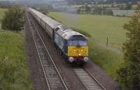 The 'Northern Belle', top'n'tailed by 47832 and 47790, nears DalgetyBay en route to Leuchars on 2 July 2011.<br><br>[Bill Roberton 02/07/2011]