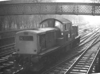 A Clayton makes an unusual sight passing through Princes Street gardens on a murky day in 1969. <br><br>[David Spaven //1969]