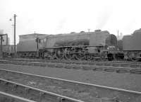 Stanier Pacific no 46257 <I>City of Salford</I> photographed at Kingmoor in the early sixties.<br><br>[Robin Barbour Collection (Courtesy Bruce McCartney) //]