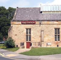 Looking across the A6136 in Richmond, North Yorkshire, at the west end of 'The Station'  on 27 June 2011. The refurbished building (closed to passengers in 1969) is now a home for various activities as well as housing a heritage and visitor centre. A heart warming change since my last visit when there had been talk of possible demolition [see image 3293]. <br>
<br><br>[John Furnevel 27/06/2011]