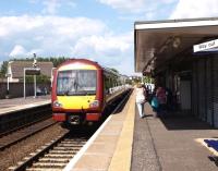 SPT liveried 170474 awaits departure time at Cowdenbeath on 14th July with a service to Edinburgh.<br>
<br><br>[Brian Forbes 14/07/2011]