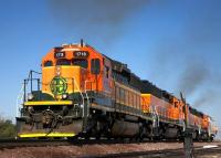 BNSF 1718 and friends marshalling a freight at Borax, California on 20 July 2011. <br><br>[Kevin McCartney 20/07/2011]