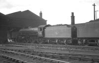 B1 4-6-0 no 61076 stands outside Carlisle Canal shed on 12 April 1963. This locomotive was eventually withdrawn from St Margarets in September 1965 and cut up at Shipbreaking Industries, Faslane, two months later. <br><br>[K A Gray 12/04/1963]