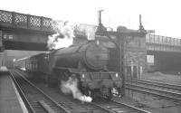 St Margarets V2 2-6-2 no 60931 waits to depart Carlisle on a dull and overcast 27 February 1965 with the 1.45pm train for Edinburgh via the Waverley route. The locomotive is thought to be deputising for a diesel failure on this occasion.<br><br>[K A Gray 27/02/1965]