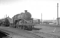 View from the south end of Ayr shed in July 1966. Nearest the camera is BR Standard class 4 2-6-0 no 76074, some 3 months prior to its official withdrawal by BR.<br><br>[K A Gray 31/07/1966]