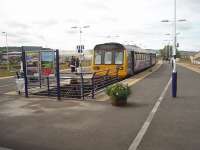 Most trains from Manchester continue through Blackburn to Clitheroe but a few turn back there using bay Platform 3. Northern Pacer 142047 arrives in the bay on 23 July and will head south towards Bolton again in a few minutes. <br><br>[Mark Bartlett 23/07/2011]