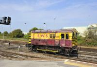 08737 is the yard shunter at Westbury on 3 August 2011.<br><br>[Peter Todd 03/08/2011]