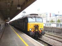 Arriva 57313 waits at platform 1 at Cardiff Central on 19 July with 5 minutes to go before heading north with the 16.15 fast return service for Holyhead via Crewe.  <br><br>[David Pesterfield 19/07/2011]