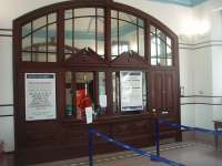 The traditionally styled and welcoming interior of Inverurie booking hall, recently restored to a very high standard.<br><br>[Mark Bartlett 30/06/2011]