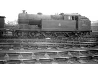 One of the large Robinson A5 4-6-2 tank locomotives no 69806 stands in the shed yard at Gorton in September 1958.<br><br>[Robin Barbour Collection (Courtesy Bruce McCartney) 27/09/1958]