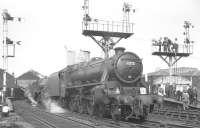 Black 5s 45073+45156 <I>Ayrshire Yeomanry</I> at Blackburn on 28 July 1968 with the joint Severn Valley Railway Society / Manchester Rail Travel Society <i>'Farewell to BR Steam'</i> rail tour.<br><br>[K A Gray 28/07/1968]