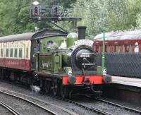 <I>Dream on...</I>  J72 no 69023 with the <I>'Flying Scotsman'</I> (headboard!) running into Pickering on 30 June.<br><br>[John Furnevel 30/06/2011]