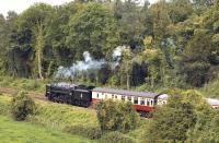 The <I>Bath Spa Express</I> passing northbound through Avoncliff on 17 August 2011 on its way from Poole to Bristol. The rostered engine was meant to be 60019 but 70000 turned up instead.<br><br>[Peter Todd 17/08/2011]