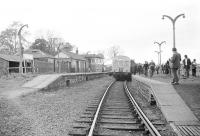 The Strathspey Railway Association's <i>Strathmore Express</i> of 25 May 1974 during a photostop at Forfar.<br><br>[Bill Roberton 25/05/1974]