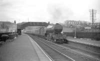 V2 60919 brings an up train through North Queensferry station in April 1959.<br><br>[Robin Barbour Collection (Courtesy Bruce McCartney) 15/04/1959]