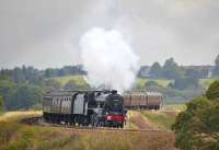 The first outing of the SRPS 'Forth Circle' railtour of 21 August 2011. The train is seen here between Lumphinnans and Cowdenbeath, hauled by Black 5 no 45231.<br><br>[Bill Roberton 21/08/2011]