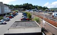 View from what would have been the end of the trainshed looking towards the station throat at Oban in August 2011. The trainshed and original platforms were to the left and the existing platforms date from the opening of the Ballachulish Branch.<br><br>[Ewan Crawford 14/08/2011]