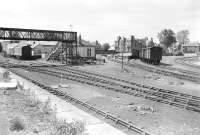 Scene at Coupar Angus on 25 May 1974 during a visit by the Strathspey Railway Association's <I>Strathmore Express</I>.<br><br>[Bill Roberton 25/05/1974]