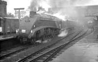 60031 <I>Golden Plover</I> stands at Carlisle on 18 April 1965 with SLS (Scottish Area)/BLS <I>'Scottish Rambler No 4 Railtour'</I>. The special had arrived via the Waverley Route and was preparing to depart for Glasgow Central using the WCML.<br><br>[K A Gray 18/04/1965]