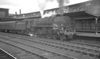 BR Britannia Pacific no 70044 <I>'Earl Haig'</I> is about to take the 10.5am Glasgow Central - Birmingham train away from Carlisle on 12 April 1963.<br><br>[K A Gray 12/04/1963]