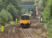 150143 departs east from Hindley on 6 September 2011 with a Kirkby to Manchester Victoria service.<br><br>[John McIntyre 06/09/2011]