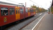 A Tyne and Wear Metro departure for South Shields from Wallsend early on Saturday afternoon 10 September 2011.<br><br>[Andrew Wilson 10/09/2011]
