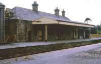 Wadebridge station had seen better days when I visited it on 24 July 1969 following a walk along the trackbed from Padstow. This was in the days before the trackbed became the Camel Trail and crossing the viaduct at Little Petherick Creek was a touch more <I>exciting</I> than it is today. Wadebridge station building can still be found, although the platforms and yard area have been completely redeveloped. <br>
<br><br>[John McIntyre 24/07/1969]