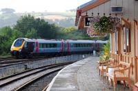 A CrossCountry Plymouth - Berwick-upon-Tweed service leaves Totnes and passes Totnes (Littlehempston) on the Buckfastleigh portion of the South Devon Railway (the pre-grouping Buckfastleigh, Totnes and South Devon Railway).<br><br>[Ewan Crawford 17/09/2011]