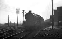 B1 61099 stands in the yard alongside Bathgate shed in fading light on a February afternoon in 1966.<br><br>[K A Gray 05/02/1966]