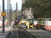 Digging up Princes Street - continued. Work in progress on 27 September looking towards the east end.  <br><br>[John Furnevel 27/09/2011]