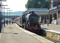 Smart looking 8F no 48151 arriving at Scarborough with a special on 28 September 2011 [see image 35853].<br><br>[Colin Miller 28/09/2011]