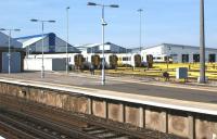 Immediately to the west of Ramsgate station is an extensive set of carriage sidings and sheds for South Eastern EMUs. In this view on 25 September 2011 the majority of the units stabled are class 375s with a 465 Networker and 395 Javelin standing furthest from the camera.<br>
<br><br>[John McIntyre 25/09/2011]