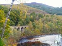 Autumn at Killiecrankie, October 2011. Looking across the River Garry towards the railway viaduct.<br><br>[Bruce McCartney 07/10/2011]