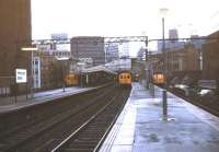 A cold winter morning greets commuters at Fenchurch Street in December 1984.<br><br>[Ian Dinmore /12/1984]