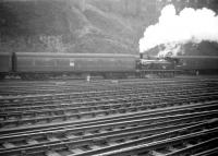 The Waverley east end station pilot on 5 November 1958 is class J83 0-6-0T no 68470.<br><br>[Robin Barbour Collection (Courtesy Bruce McCartney) 05/11/1958]