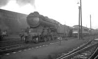 The unique 'shovel-rim' V2 no 60813 of St Margarets shed is a visitor to Gateshead in the 1960s. A 'Peak' and a 'Deltic' are amongst the locomotives in the background.<br><br>[K A Gray //]