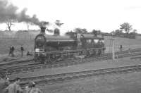 McIntosh 0-6-0 no 57581 at Lugton East on 9 June 1962 during a visit with the SLS <I>Glasgow South Rail Tour</I> which originated from Glasgow Central. [See image 9596]<br><br>[K A Gray 09/06/1962]