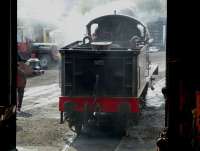 Inside looking out - atmospheric shot of ex-LNWR G2 0-8-0 no 49395 at Grosmont shed on 26 September 2011 - and not a fluorescent jacket in sight!<br><br>[Colin Miller 26/09/2011]