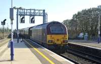 DBS 67030 brings up the rear of an eastbound special passing through Didcot station on 14 October 2011. Sister locomotive 67003 is the locomotive on the other end of the train [see image 36020].<br><br>[Peter Todd 14/10/2011]