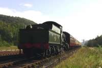 Ex-GWR 4-6-0 no 7822 <I>Foxcote Manor</I> arriving at Levisham with a train from Pickering on 1st October 2011. <br><br>[Colin Miller 01/10/2011]