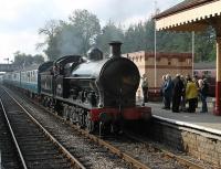 Plenty of admiring glances for LNWR <I>Super D</I> 0-8-0 49395 as it arrives in Bury Bolton Street, and this train was full when it departed for Rawtenstall. Other services at the 2011 ELR autumn gala were hauled by Black 5 45231 and 4MT 2-6-4T 80080. <br><br>[Mark Bartlett 22/10/2011]