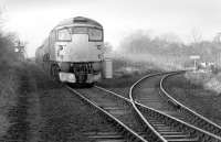 26037 arrives at Cambus Junction with a train of molasses tanks for Mestrie on 22 January 1991. [See image 36159]<br>
<br><br>[Bill Roberton 22/01/1991]