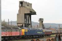 A <I>new</I> face has apppeared on the stored loco line at Carnforth in the shape of 57005, which was transferred here from Gloucester where it had been stored after the demise of Advenza Freight. The loco was previously with Freightliner and before conversion was numbered 47350. It remains to be seen what will happen to it now it is with West Coast Railways. <br><br>[Mark Bartlett 24/10/2011]