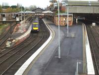 Looking north over Perth station on 27 October 2011, showing the renovation of platforms 4/5 almost complete. Note work is now underway on platform 7.<br><br>[Brian Forbes 27/10/2011]