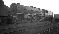 Stanier Pacific no 46211 <I>Queen Maud</I> on Crewe South shed in October 1961. The locomotive was withdrawn by BR during that month.<br><br>[K A Gray 01/10/1961]